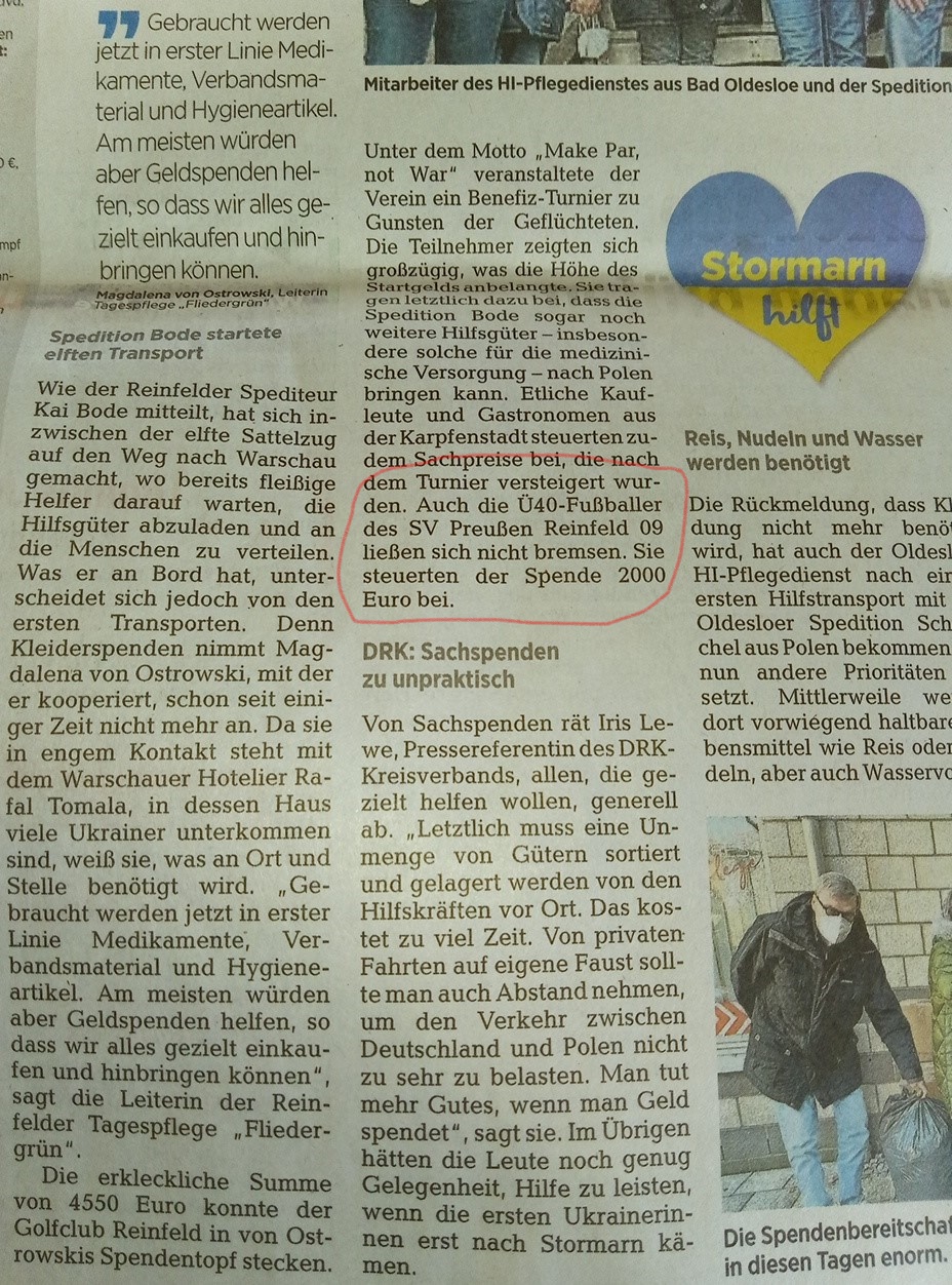 Auszug LN Artikel vom 09.03.