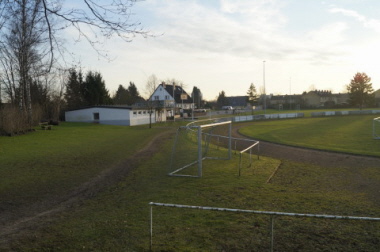 Blick vom D-Platz auf das Vereinsheim