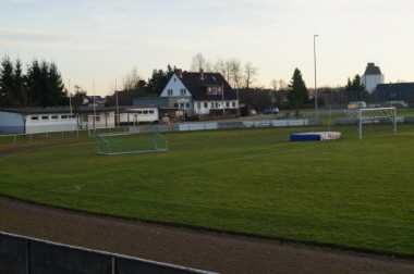 Blick vom A-Platz auf das Vereinsheim